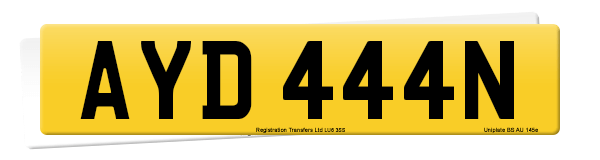 Registration number AYD 444N